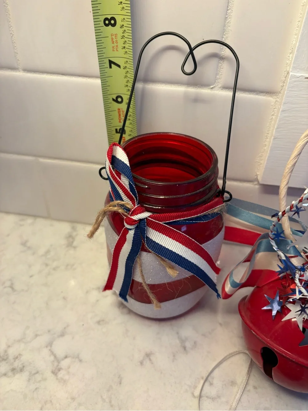 Patriotic Red, White & Blue Holiday Ornament Set
